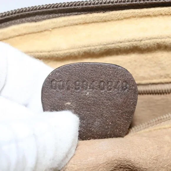 GUCCI GG Supreme Web Sherry Line Shoulder Bag PVC Beige Red Auth - Picture 12 of 15